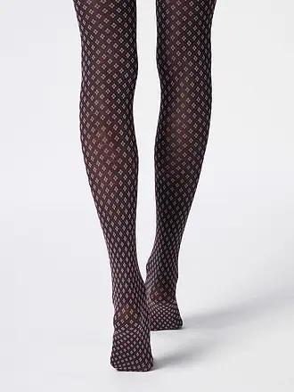 OROBLU | Collant de mode TIE PATTERN 50 noir / rose | beere